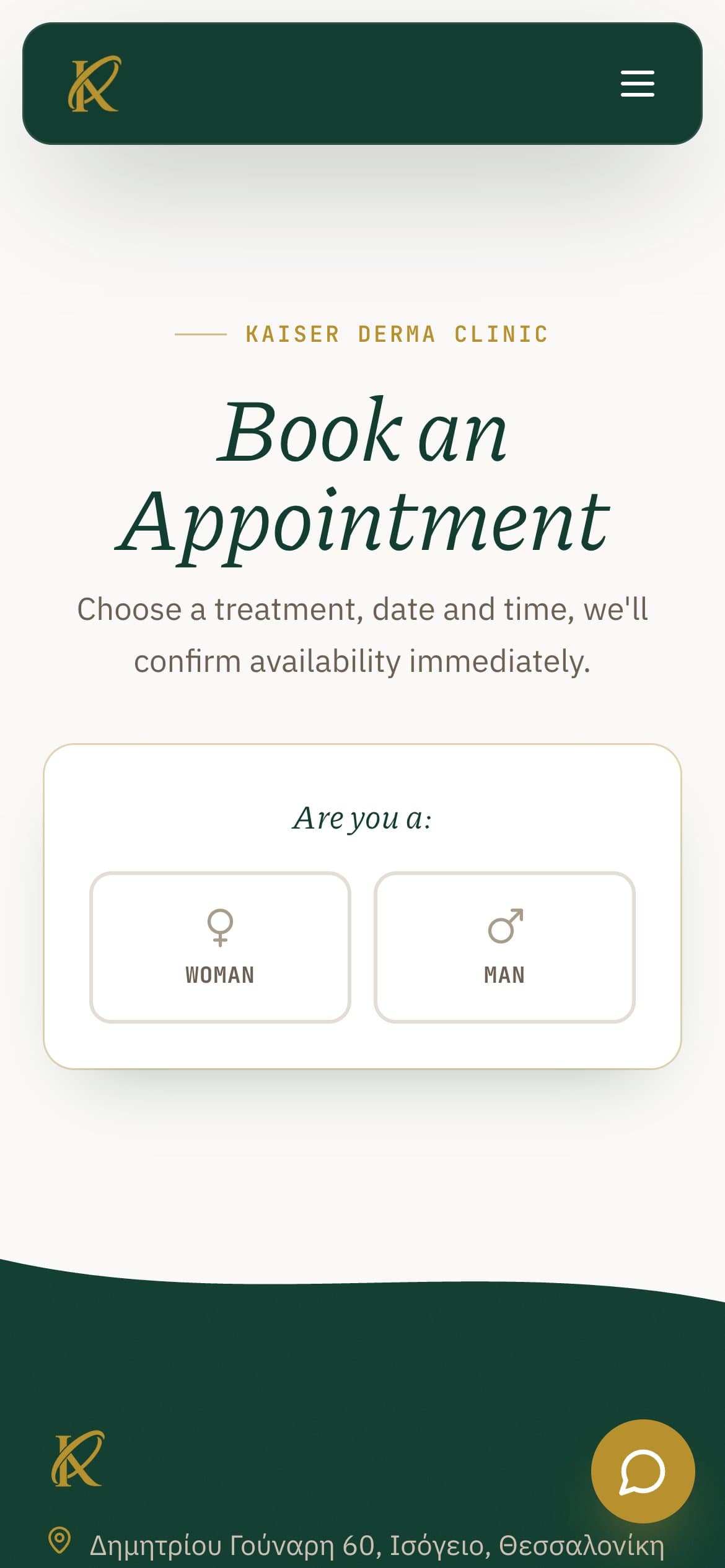 Booking on mobile