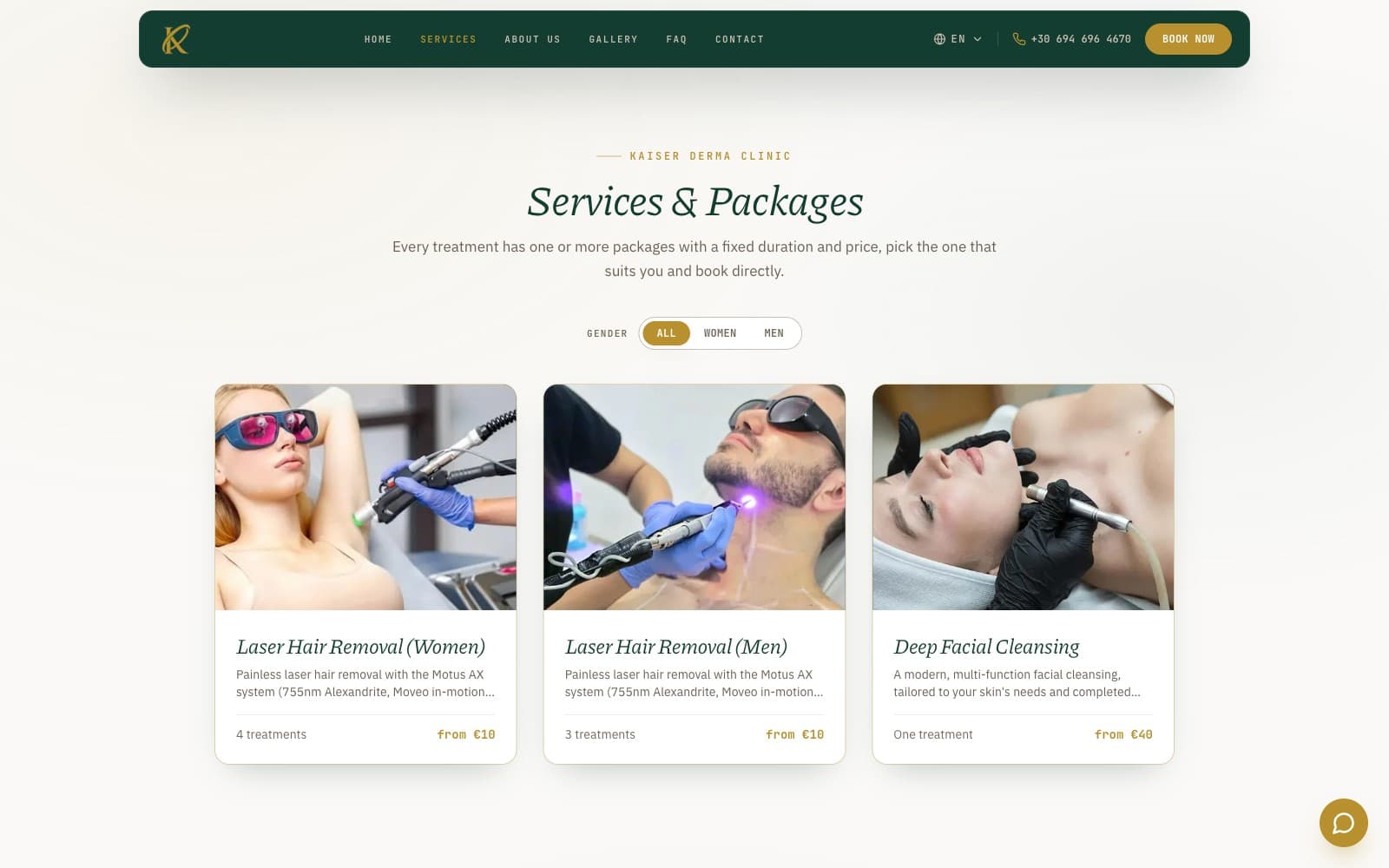 Services and packages