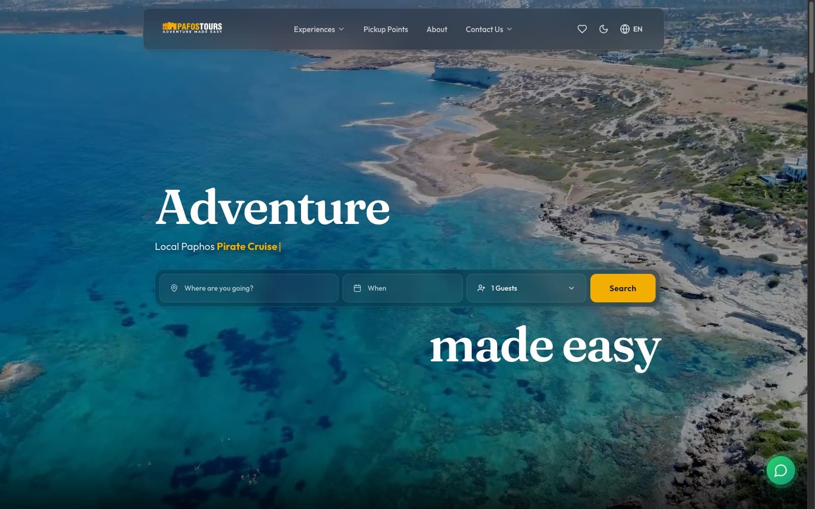 Pafos Tours website